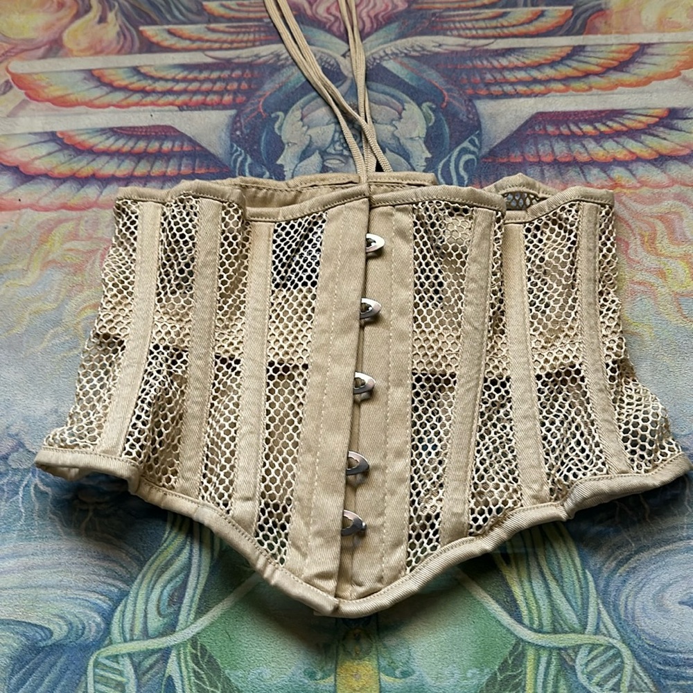 Heavy Duty Underbust Steel Boned Waist Trainer Cincnher  Mesh Corset